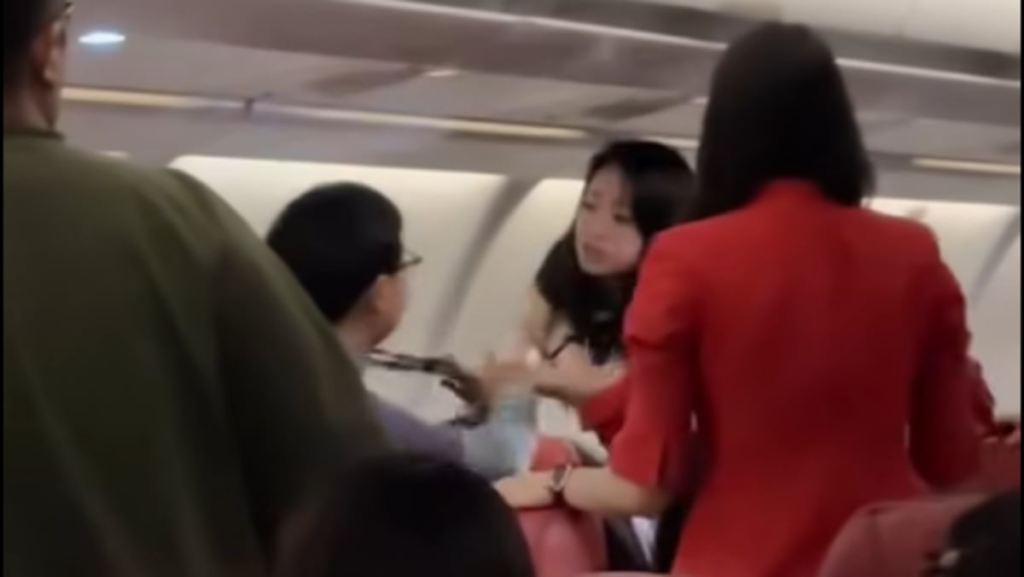 ‘I want to sleep’: Fight erupts on AirAsia X flight after passengers keep talking despite dimmed cabin lights
