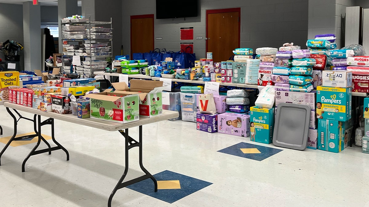 Supplies at a Texas elementary school