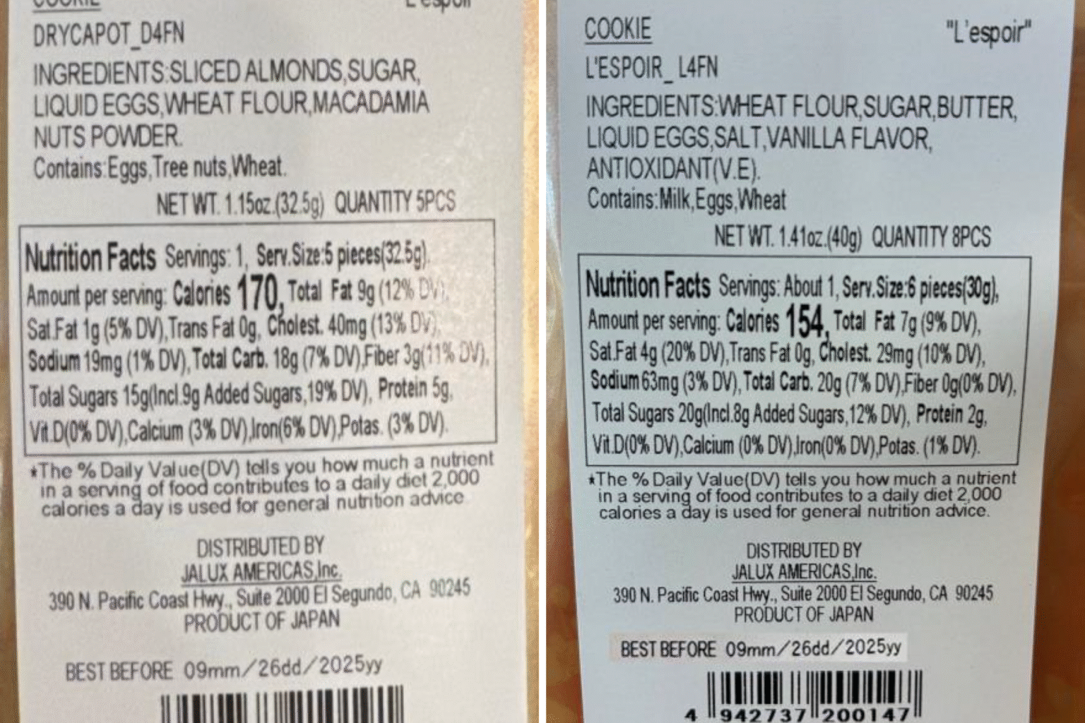 FDA Issues Most Serious Risk Level for Cookie Recall