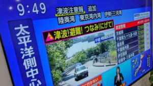Japan warns of tsunami waves up to 3m after earthquake off Russian coast