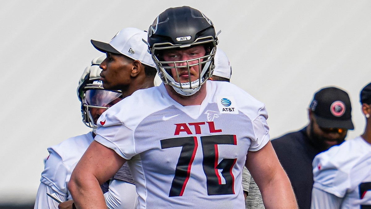 Kaleb McGary at camp