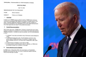 Read the Infamous Memo That Urged Biden to Debate Trump Early