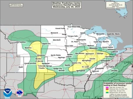 Map Shows 5 States Under Threat of Monsoonal Storms