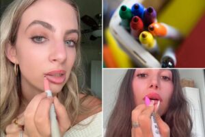 Sharpie lip-liner trend goes viral on TikTok — and doctors warn of potential dangers
