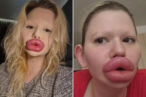 She is known as the woman with the ‘world’s largest lips’— here’s what she looked like before all her surgeries