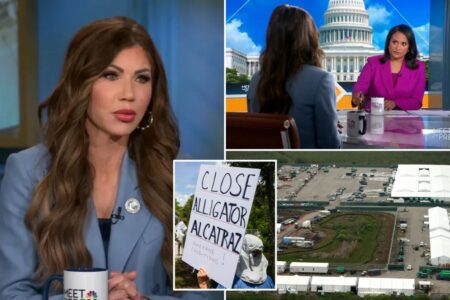Kristi Noem clashes with NBC anchor Kristen Welker over ‘inhumane’ conditions at Alligator Alcatraz