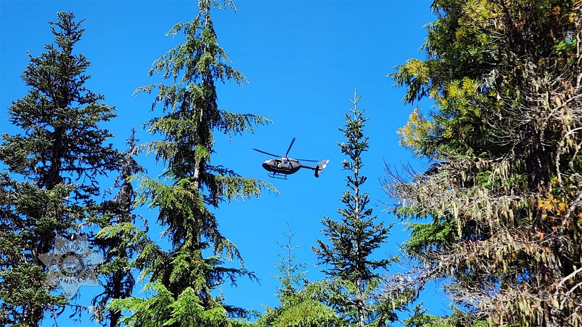 Helicopter used in search and rescue operations