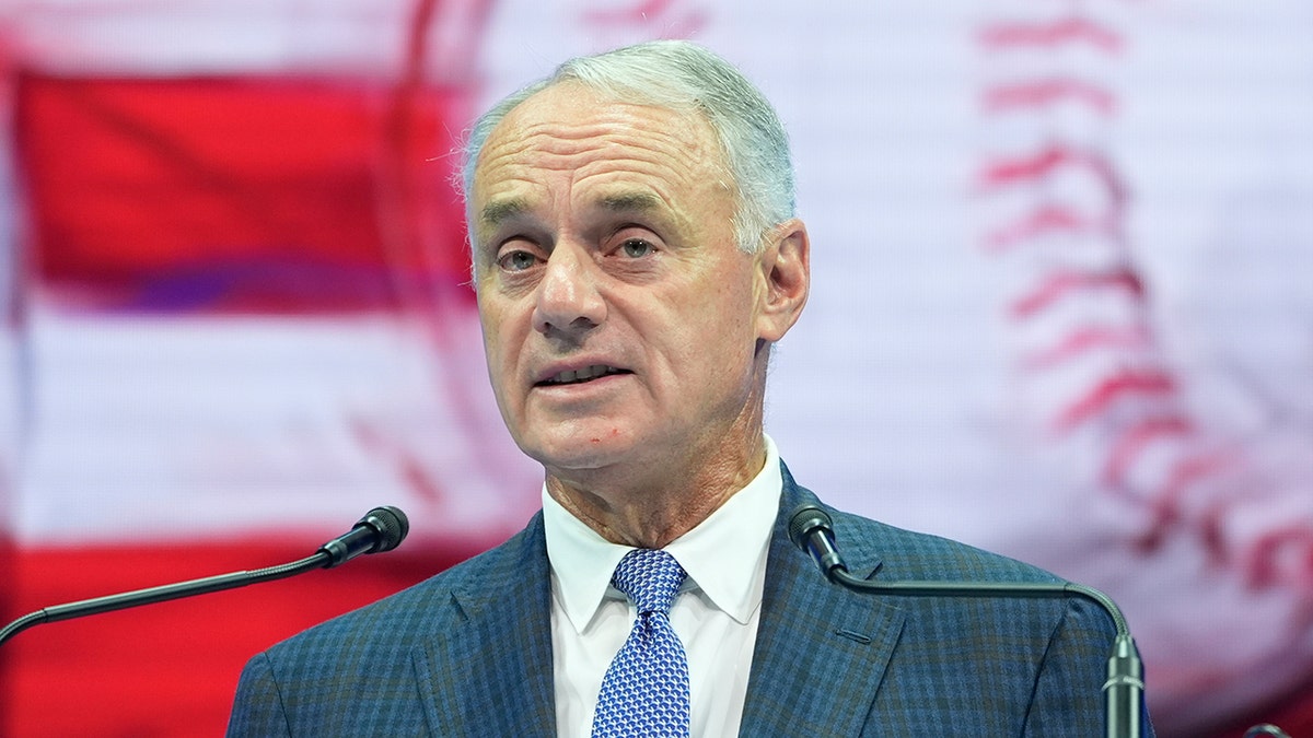 Rob Manfred in Cooperstown