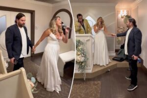 Showy bride’s surprise performance at Las Vegas ceremony chases ‘shy’ groom away: ‘He was calling for help’