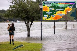 Southeast, Charleston face flash flood threat as stubborn front dumps torrential rains