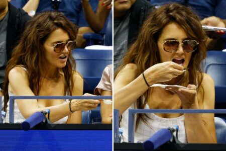 Katie Holmes chows down on 0, caviar-topped chicken nuggets at US Open