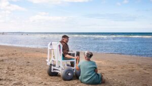How can beaches be made accessible to people with reduced mobility?