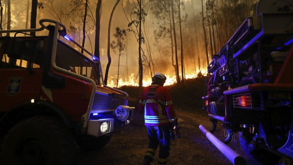 Portugal evacuates villages as 1,800 firefighters combat wildfires
