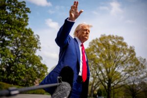 Trump Clashes With Reporter Over Tariffs, Citing Pandemic and ‘Fighting Lunatics’