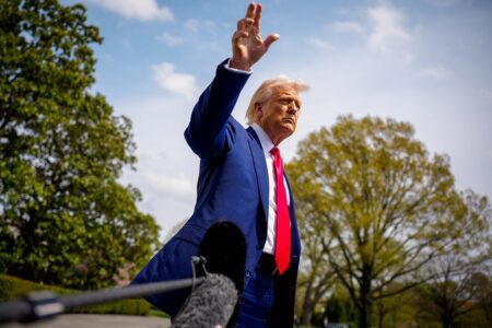 Trump Clashes With Reporter Over Tariffs, Citing Pandemic and ‘Fighting Lunatics’