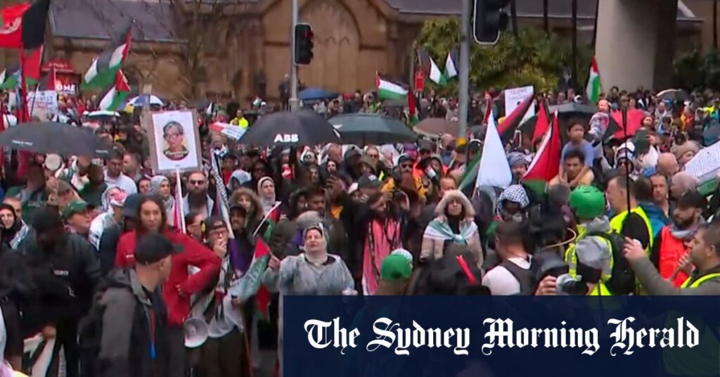 Major pro-Palestinian protest underway in Sydney