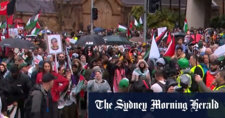 Major pro-Palestinian protest underway in Sydney