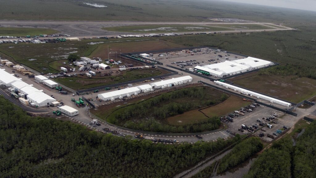 Federal judge halts expansion at Trump admin’s Alligator Alcatraz detention facility in Florida
