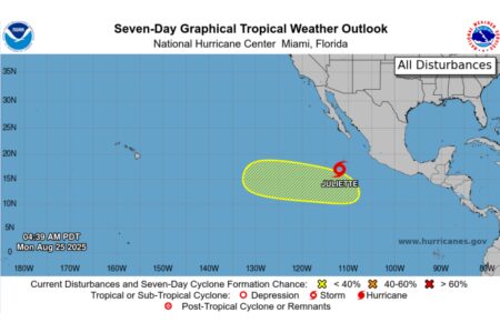 Tropical Storm Juliette Forms in Pacific