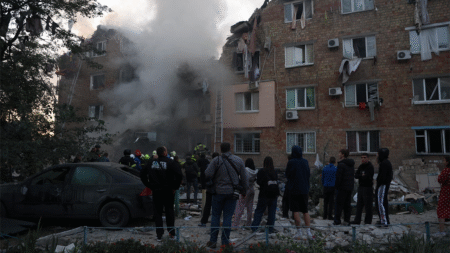 Russian attack kills 10, injures 38 others in Kyiv, Ukrainian officials say