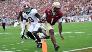 Florida State stuns Alabama to bring Crimson Tide’s season-opener win streak to abrupt end