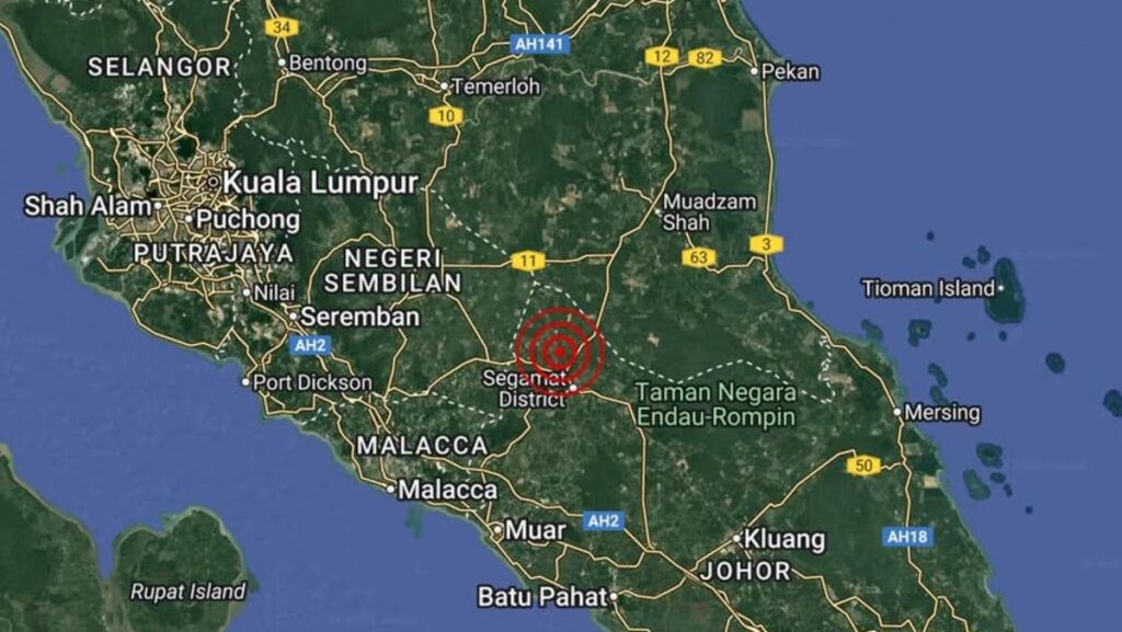 Another weak earthquake strikes Johor; fourth in five days