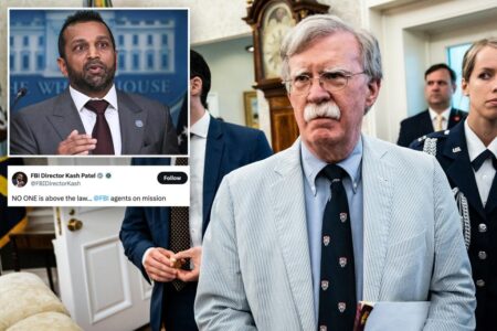 Exclusive | Patel’s FBI raids John Bolton’s home in high-profile national security probe