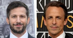 How Andy Samberg Reacted to Seth Meyers’ Dog Frisbee’s Death After Feud: ‘Undeniably Very Funny’