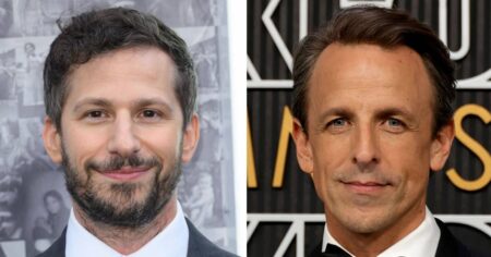 How Andy Samberg Reacted to Seth Meyers’ Dog Frisbee’s Death After Feud: ‘Undeniably Very Funny’