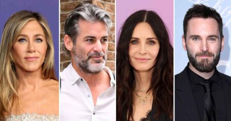 Jennifer Aniston and Boyfriend Jim Curtis Have Double Date Night With Courteney Cox and Johnny McDaid