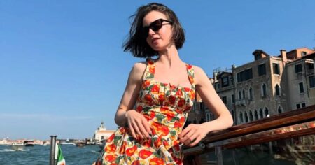 Lily Collins Goes Whimsical in Tomato-Print Sundress While Filming ‘Emily in Paris’ in Venice