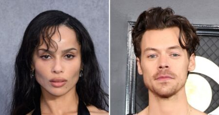 Zoe Kravitz and Harry Styles Link Arms During Walk Through Streets of Rome