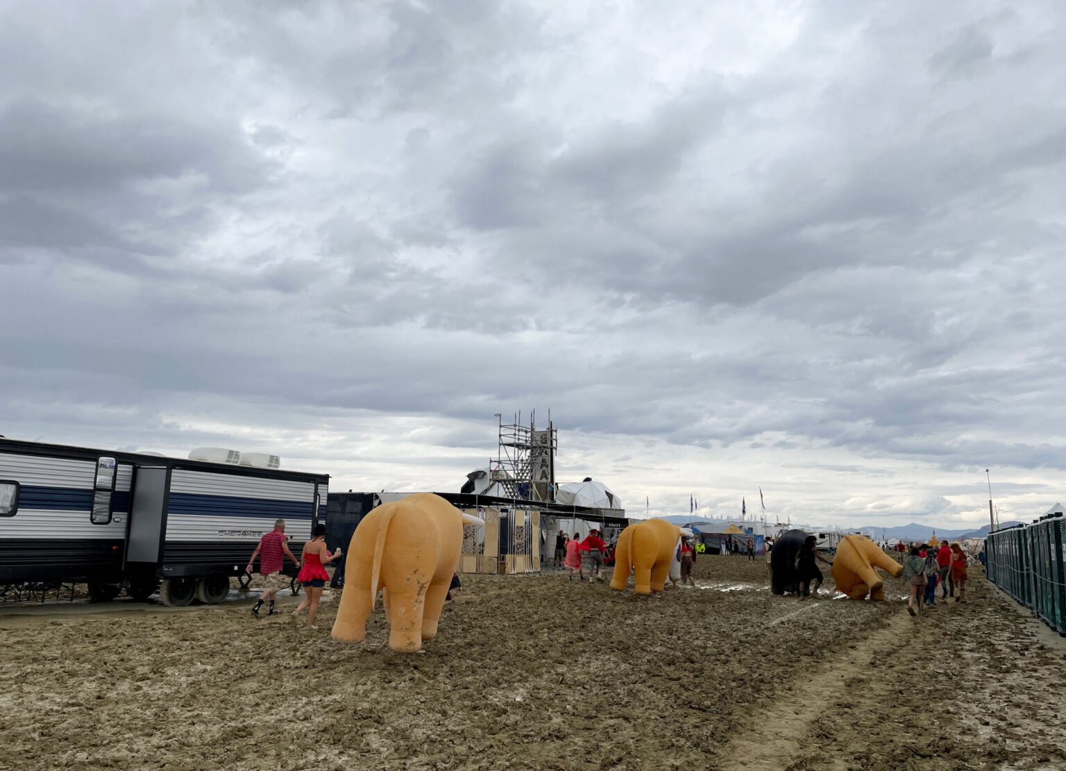Burning Man Threatened by Dust Storm, Flood Warning