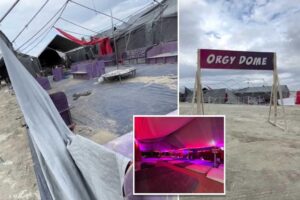 Burning Man’s infamous ‘Orgy Dome’ blown away and wrecked by fierce Nevada windstorm