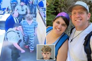 Teacher accused in Devil’s Den murders of married couple in front of their daughters barely speaks during brief hearing as he’s held without bail