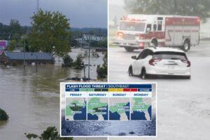 Flash flooding threat returns to Southeast as powerful front brings on heavy rain