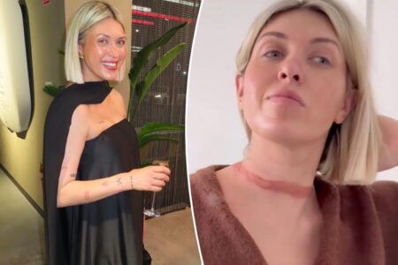 Fashion influencer issues warning after almost getting ‘decapitated’ by her outfit