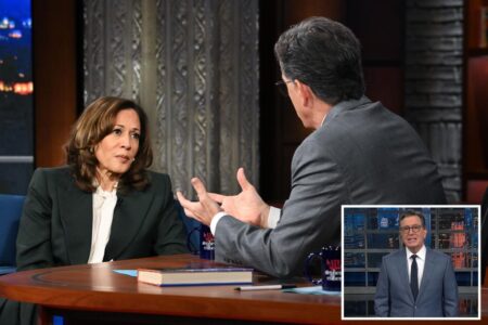 Stephen Colbert needles Kamala Harris after she fails to answer simple question