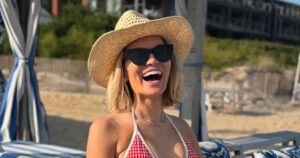 Lindsay Hubbard Is Radiant in Gingham Bikini While Showing Off Postpartum Figure in Hamptons Hotspot