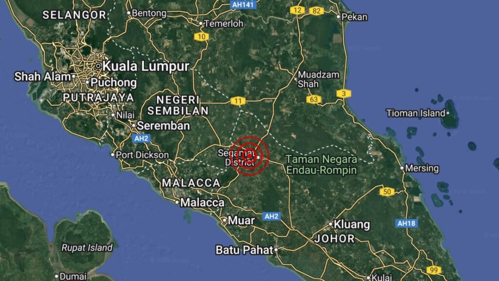 3.2 magnitude earthquake strikes Johor, with tremors felt in Pahang