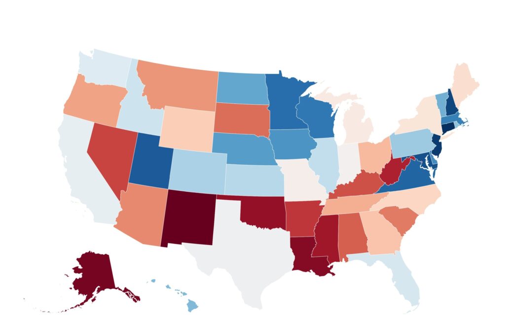 Map Reveals States With Most—and Least—Underprivileged Children