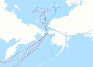Map Shows US Tracking Chinese Ships Near Alaska