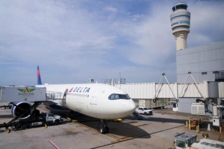 Delta plane clips empty aircraft ahead of planned takeoff in Atlanta