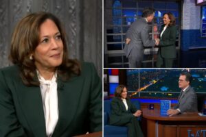 Kamala Harris complains ‘the system’ is ‘broken’ in Stephen Colbert interview after spending B on failed presidential campaign  – suggests she won’t run in 2028