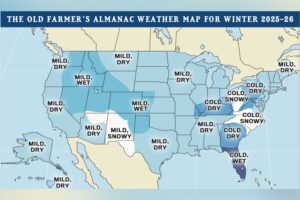 Old Farmer’s Almanac Predicts US Weather for Winter 2025