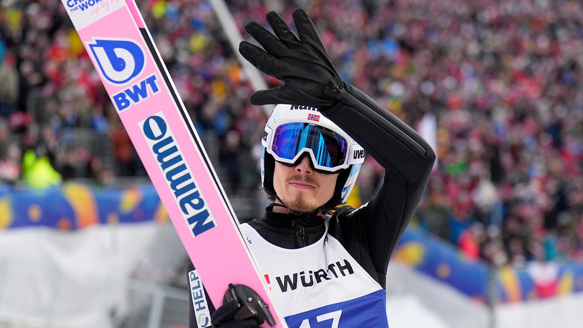 Johann Andre Forfang waves to the crowd