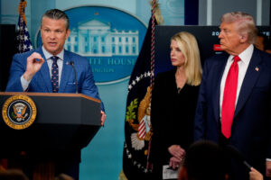 Pete Hegseth Responds to Claims That He and Trump Want ‘Martial Law’