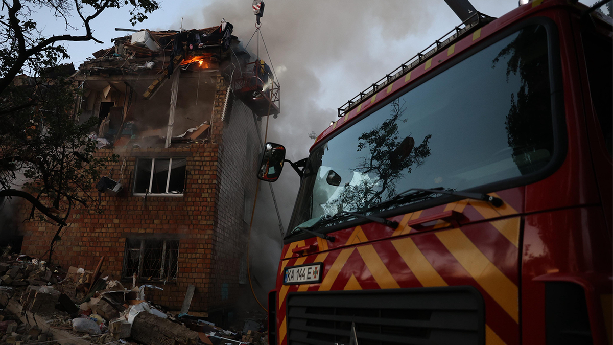 Emergency crews responded in Kyiv