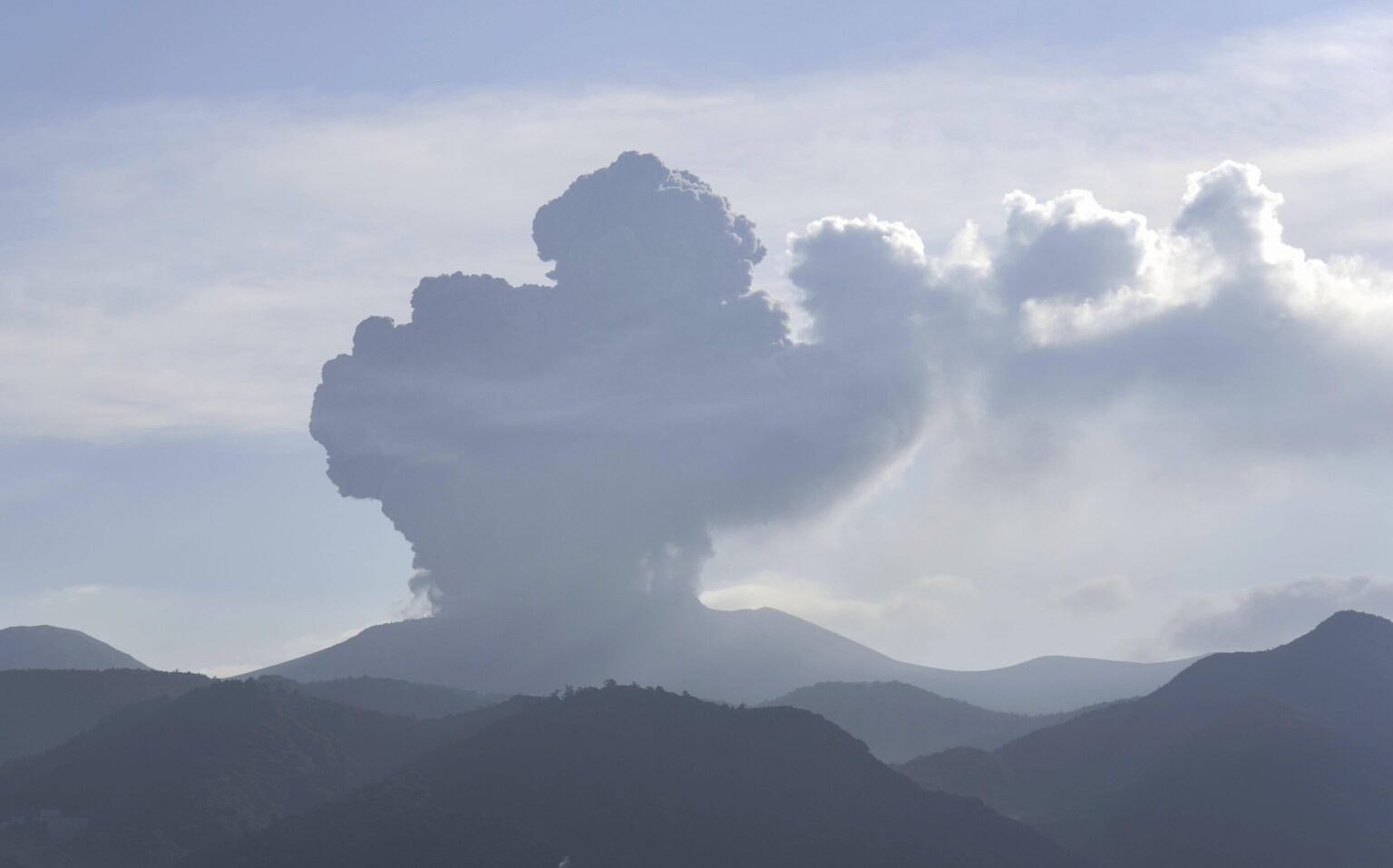 Japan Volcano Erupts, Firing Ash Plume 3 Miles Into Sky