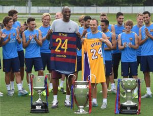 How to Buy Kobe x Barcelona Jerseys: Shop Kobe Bryant “Mamba Mentality” Gold Away Kit